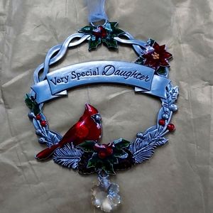 NEW Metal stamped festive Christmas ornament